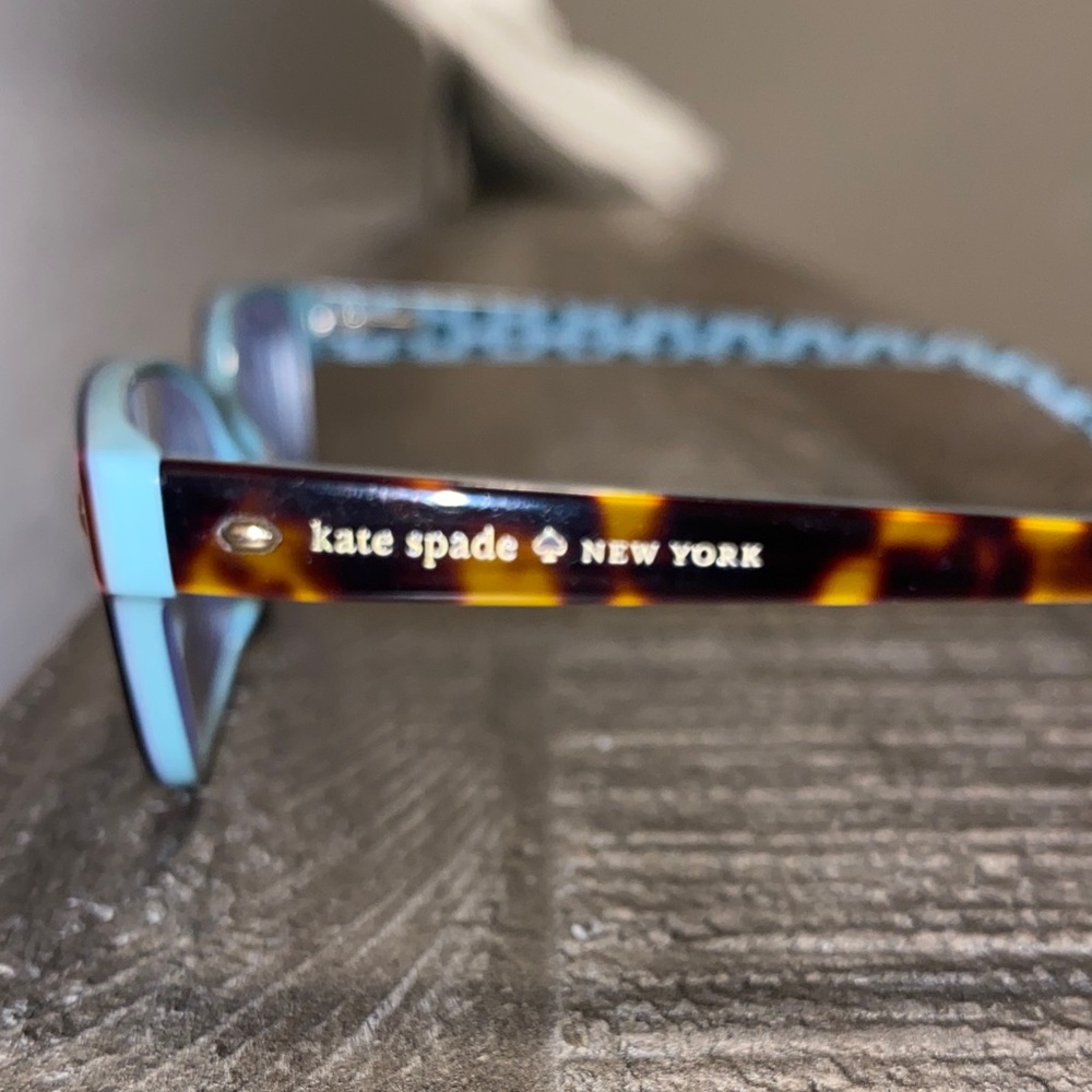 Kate Spade Tortoiseshell Frames with Light Blue Accents - Picture 2 of 4